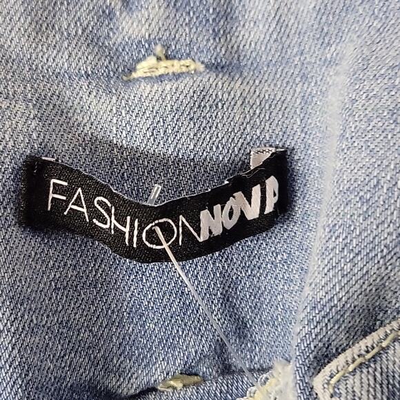 Fashion Nova Jean Overalls Womens Size 1 Waist 25 NWT - Picture 12 of 15